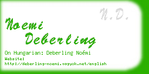 noemi deberling business card
